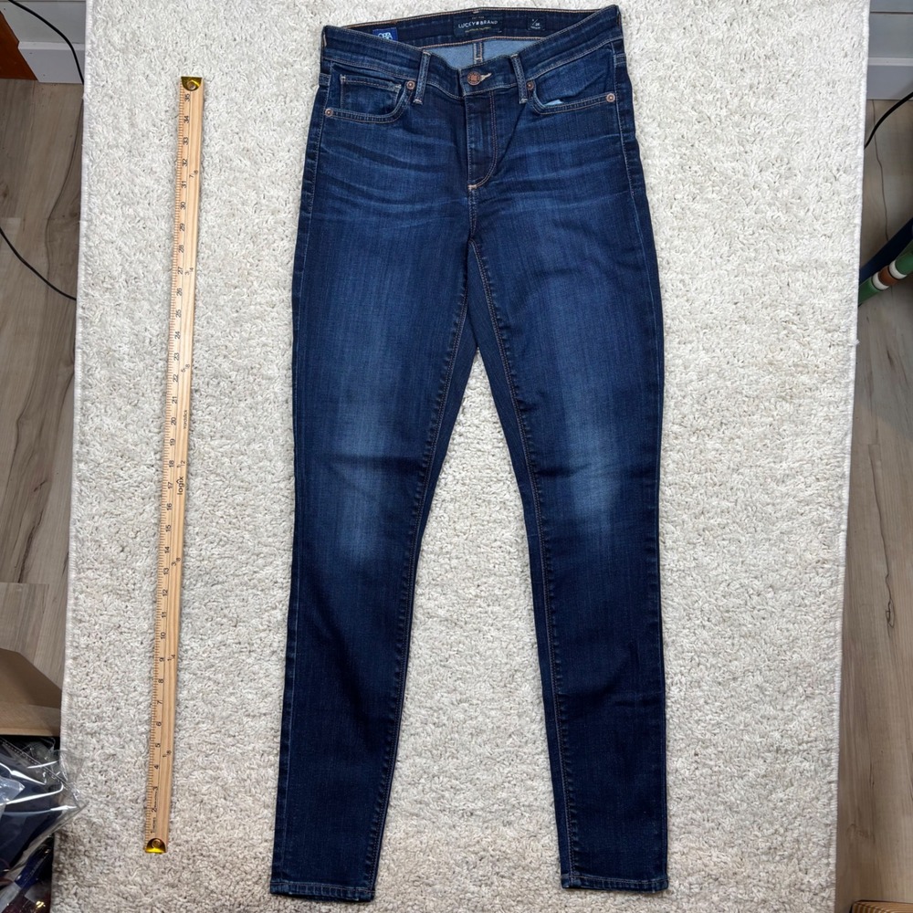 Lucky Brand‎ Ava Skinny Jeans Dark Wash Mid Rise Denim Size 2/26